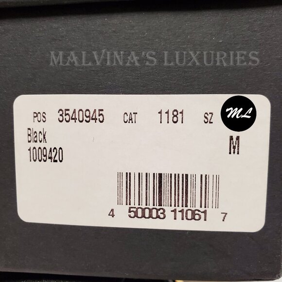 VERSACE SHOES BLACK LEATHER w MEDUSA HIGH HEEL SANDALS 38 / US 8 - Picture 12 of 12